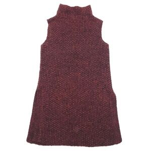Robert Kitchen Sweater Women L‎ Red Mohair Longline Slit Modern Office Canada